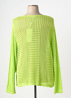 Pull maille ajourée manches longues vert AGATHE & LOUISE femme