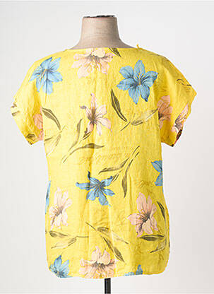Top manches courtes manches courtes jaune COULEURS DU TEMPS femme