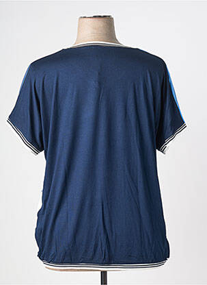 T-shirt col v manches courtes bleu GUY DUBOUIS femme