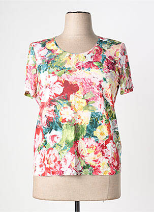 T-shirt stretch manches courtes rouge HORTENSIA femme