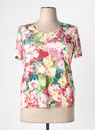 T-shirt stretch manches courtes rouge HORTENSIA femme