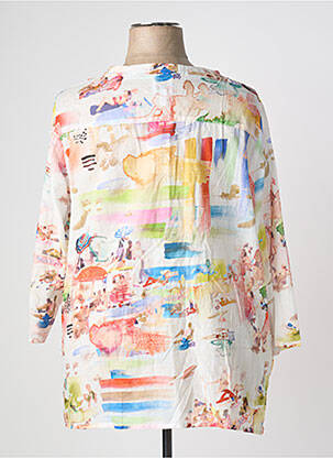 Tunique manches longues légère et transparente beige GUY DUBOUIS femme