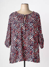 Blouse manches 3/4 manches 3/4 bleu PLURIELLES femme