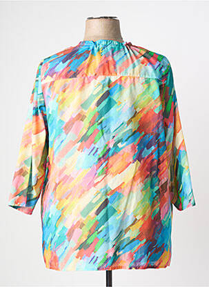 Chemisier tissage crêpe manches 3/4 bleu GUY DUBOUIS femme