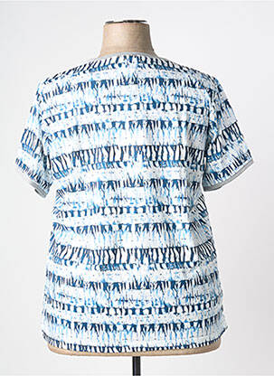 T-shirt sérigraphie manches courtes bleu GUY DUBOUIS femme