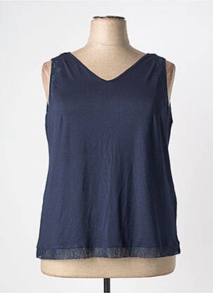 T-shirt col v manches courtes bleu MERI & ESCA femme