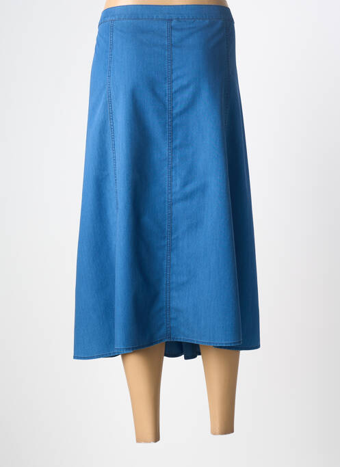 Jupe mi-longue bleu GUY DUBOUIS femme
