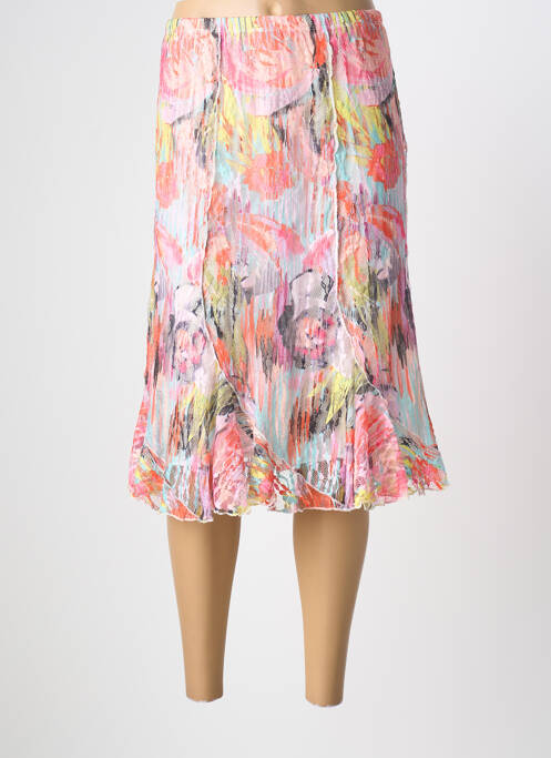 Jupe mi-longue rose TELMAIL femme