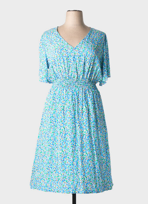 Robe mi-longue bleu COULEURS DU TEMPS femme