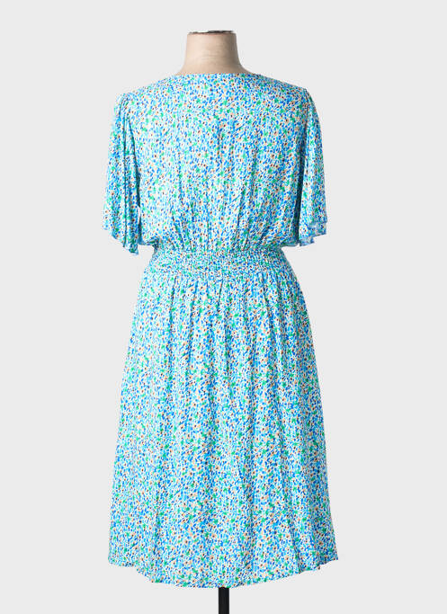 Robe mi-longue bleu COULEURS DU TEMPS femme