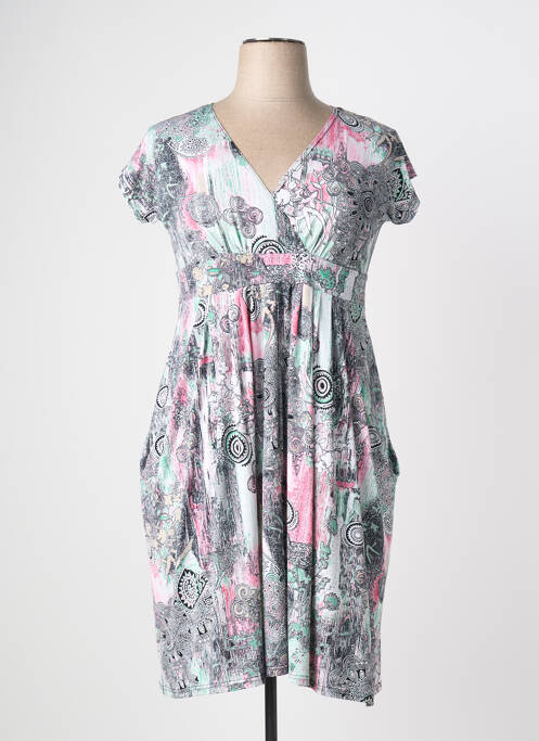 Robe mi-longue noir MARBLE femme