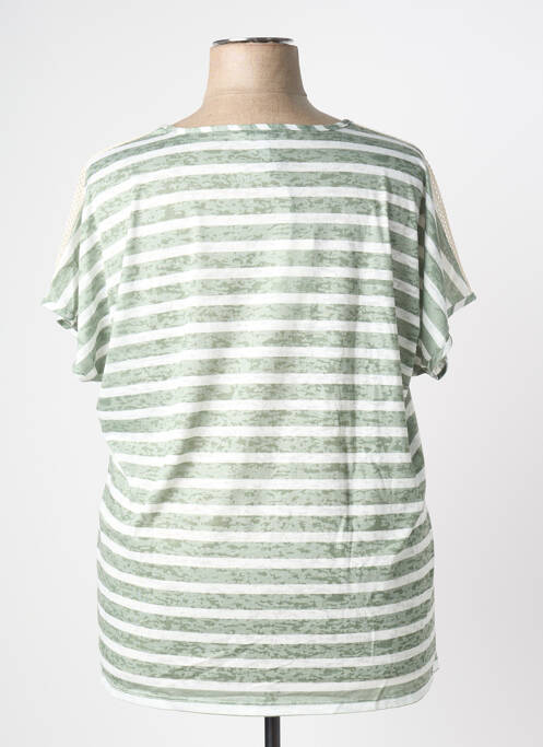 T-shirt coupe droite manches courtes vert MERI & ESCA femme