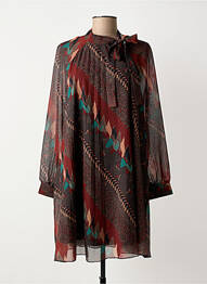 Robe courte manches longues manches longues orange MOLLY BRACKEN femme