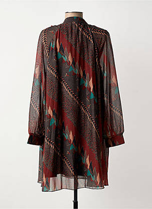 Robe courte manches longues manches longues orange MOLLY BRACKEN femme