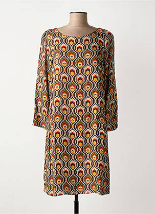Robe courte manches longues manches longues marron FREEMAN T.PORTER femme