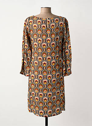 Robe courte manches longues manches longues marron FREEMAN T.PORTER femme