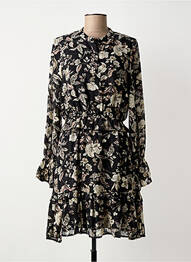Robe courte manches longues manches longues noir FREEMAN T.PORTER femme