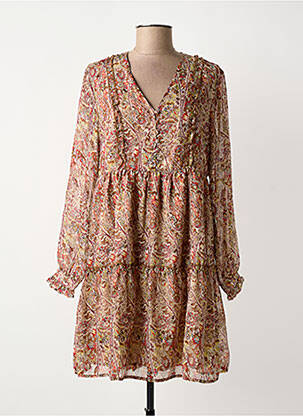 Robe courte manches longues manches longues rouge MOLLY BRACKEN femme