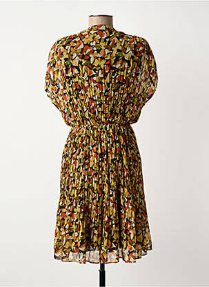 Robe courte coupe fluide manches courtes jaune MOLLY BRACKEN femme