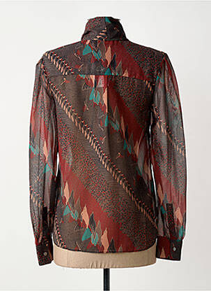 Chemisier tissage crêpe manches longues orange MOLLY BRACKEN femme