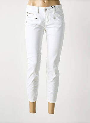 Jeans coupe slim taille basse taille basse blanc FREEMAN T.PORTER femme