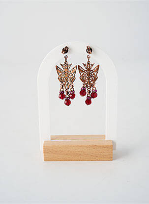 Boucles d’oreilles ornement oxyde de zirconium rose KONPLOTT femme