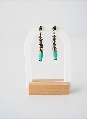 Boucles d’oreilles ornement oxyde de zirconium bleu KONPLOTT femme