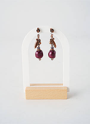 Boucles d’oreilles ornement oxyde de zirconium violet KONPLOTT femme