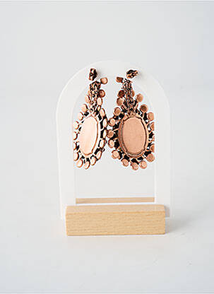 Boucles d’oreilles ornement oxyde de zirconium rose KONPLOTT femme