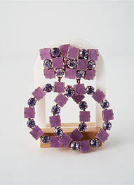 Boucles d’oreilles ornement oxyde de zirconium violet KONPLOTT femme