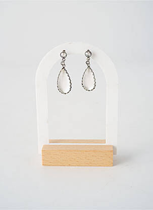 Boucles d’oreilles matériaux métal blanc KONPLOTT femme