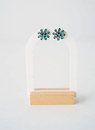 Boucles d’oreilles ornement oxyde de zirconium bleu KONPLOTT femme