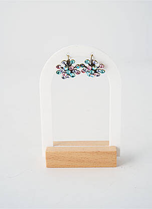 Boucles d’oreilles ornement oxyde de zirconium bleu KONPLOTT femme