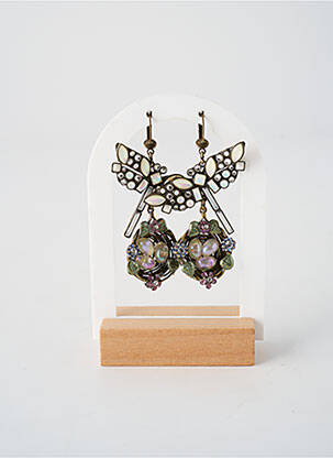 Boucles d’oreilles ornement oxyde de zirconium or KONPLOTT femme