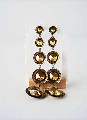 Boucles d’oreilles ornement oxyde de zirconium or KONPLOTT femme