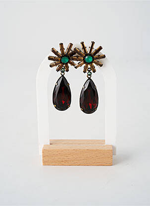Boucles d’oreilles matériaux métal marron KONPLOTT femme