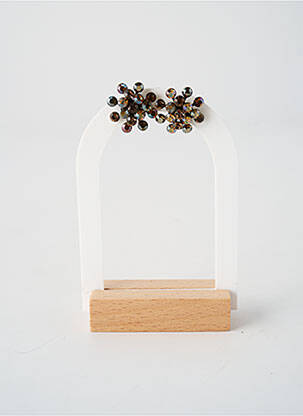 Boucles d’oreilles ornement oxyde de zirconium marron KONPLOTT femme