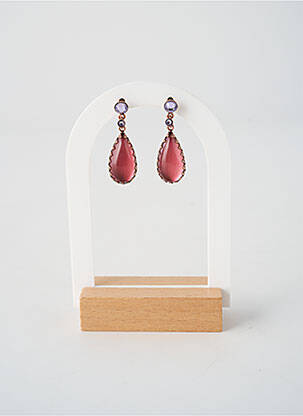 Boucles d’oreilles matériaux métal rose KONPLOTT femme