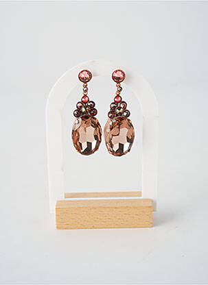 Boucles d’oreilles ornement oxyde de zirconium rose KONPLOTT femme
