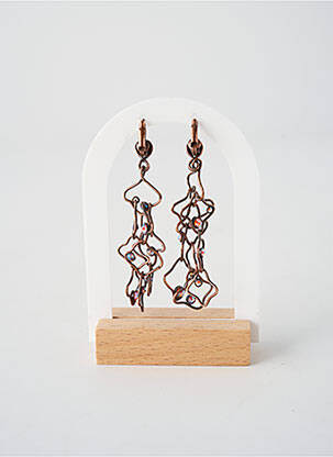 Boucles d’oreilles ornement oxyde de zirconium rose KONPLOTT femme