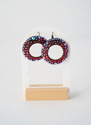 Boucles d’oreilles ornement oxyde de zirconium rose KONPLOTT femme