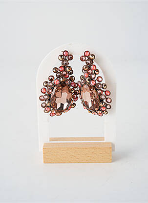 Boucles d’oreilles ornement oxyde de zirconium rose KONPLOTT femme