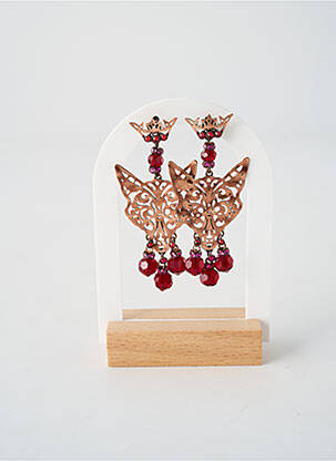 Boucles d’oreilles ornement oxyde de zirconium rose KONPLOTT femme