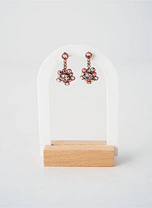 Boucles d’oreilles ornement oxyde de zirconium rose KONPLOTT femme