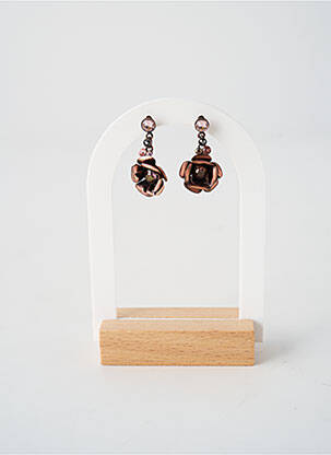 Boucles d’oreilles ornement oxyde de zirconium rose KONPLOTT femme