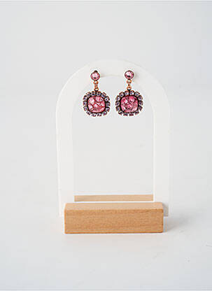 Boucles d’oreilles ornement oxyde de zirconium rose KONPLOTT femme