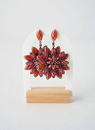 Boucles d’oreilles ornement oxyde de zirconium rose KONPLOTT femme