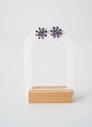 Boucles d’oreilles ornement oxyde de zirconium violet KONPLOTT femme