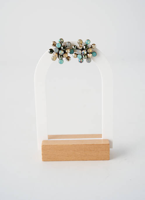 Boucles d’oreilles ornement oxyde de zirconium beige KONPLOTT femme