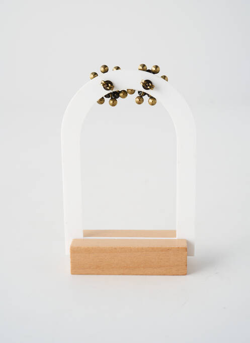 Boucles d’oreilles ornement oxyde de zirconium beige KONPLOTT femme